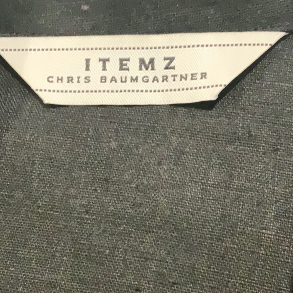 Itemz Chris Baumgartner Black Linen Silver Button Fashion Jacket C2 - Picture 5 of 5